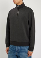 Boss Sidney Half-zip Cotton Jumper Black