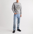 Loewe - Slim-Fit Logo-Embroidered Loopback Cotton-Jersey Sweatshirt - Gray