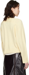 Loulou de Saison Off-White Homere LDS Cashmere Polo Sweater
