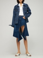 Y/PROJECT Asymmetric Slit Denim Midi Skirt