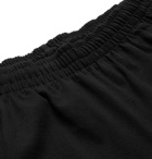 Balenciaga - Wide-Leg Logo-Print Cotton-Jersey Shorts - Black