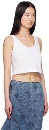 ALAÏA White Crop Tank Top