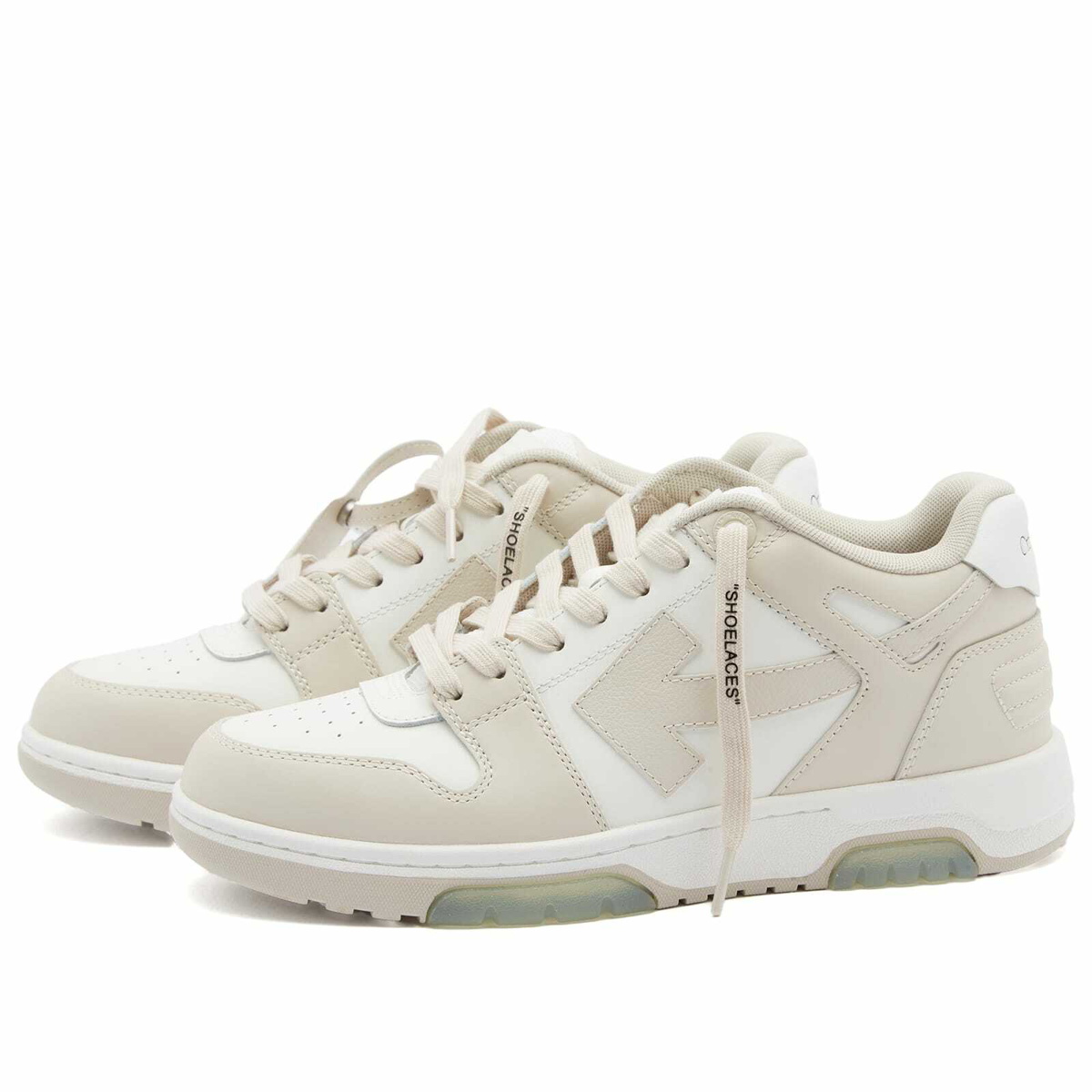 Off-White Out Of Office Calf Leather White Beige