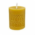 Happy Society Small Pillar Beeswax Candle in Unscented