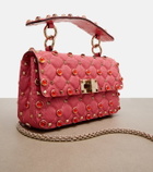 Valentino Garavani Rockstud Spike Small moiré shoulder bag