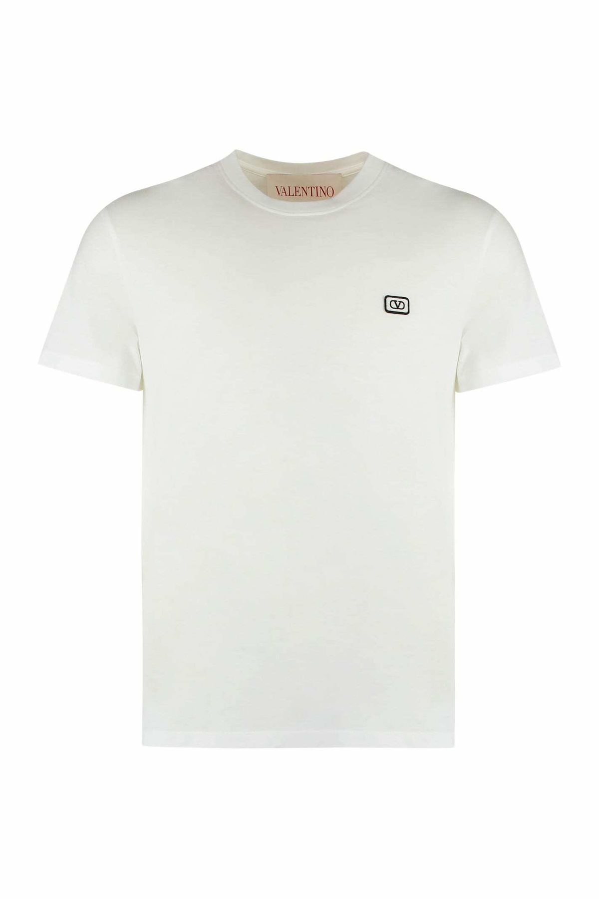 Valentino Garavani White Cotton Logo Short Sleeve Crew Neck