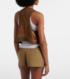 Isabel Marant Kelby studded patchwork suede vest