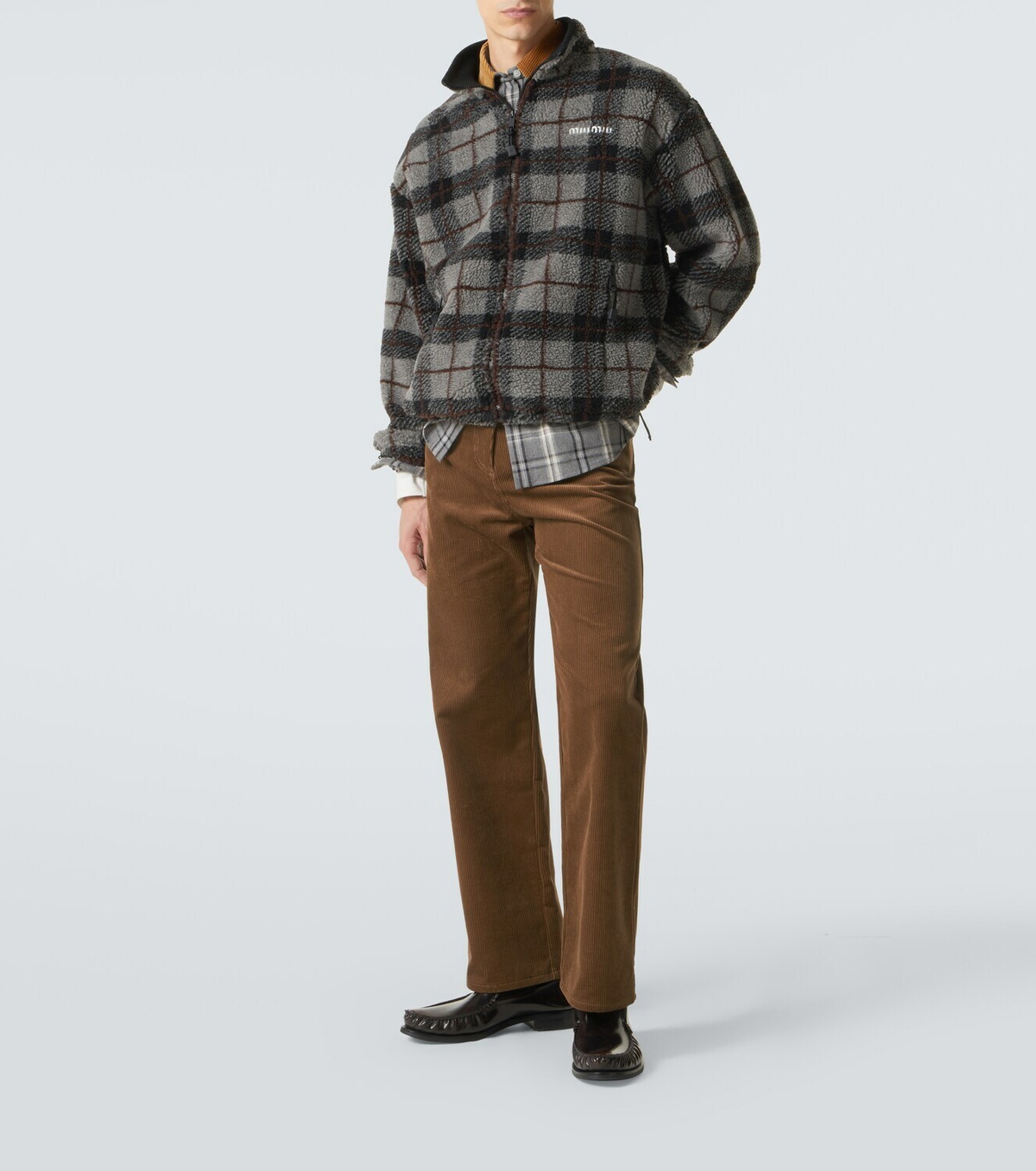Miu Miu Cotton corduroy straight pants