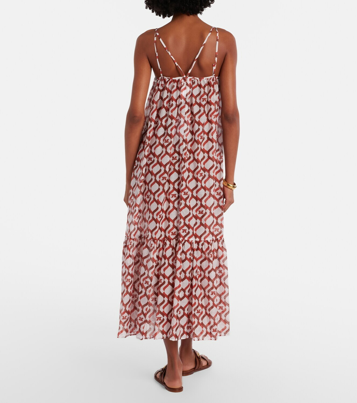 Max Mara Alisso printed cotton and silk midi dress