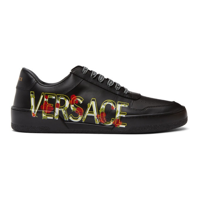 Photo: Versace Black Floral Ilus Sneakers