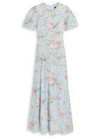 Needle & Thread Pompadour Garden Floral-print Tulle Gown Light Blue