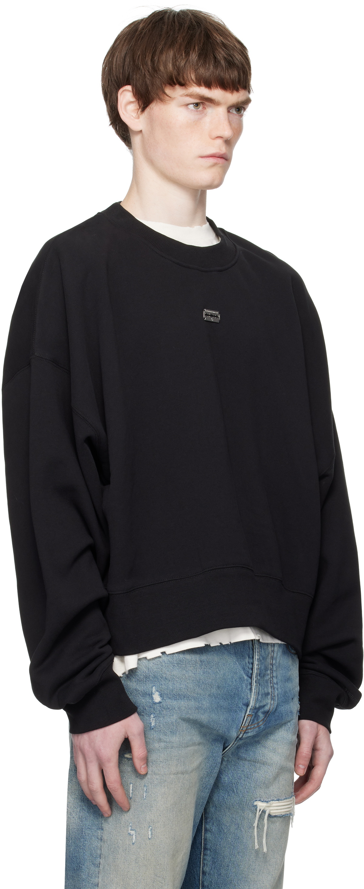 Stolen Girlfriends Club Black Stolen Razor Crew Sweatshirt