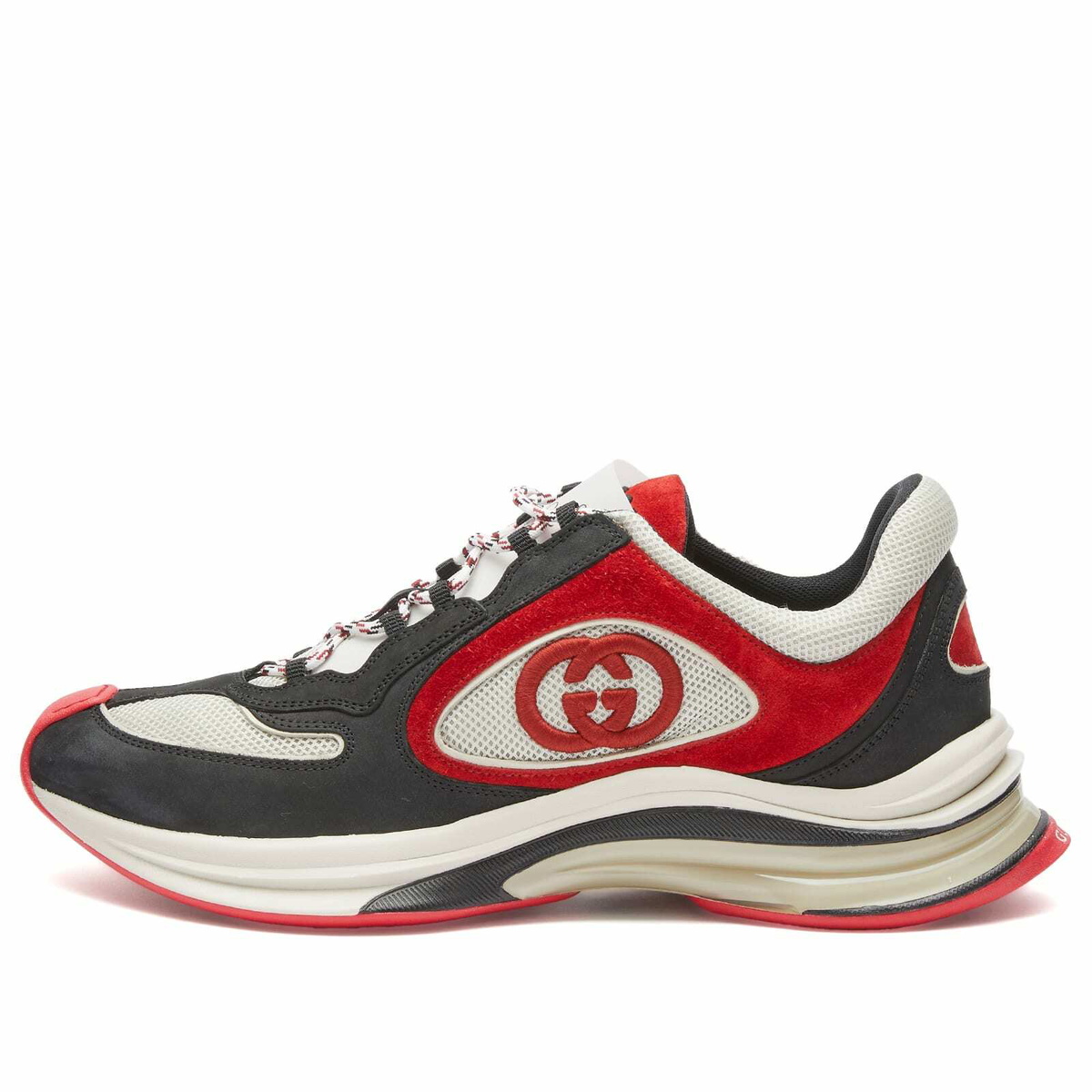 有名ブランド Gucci Men's Premium Sneakers in Black/Red Gucci 小物