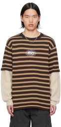RICE NINE TEN Brown Layered Long Sleeve T-Shirt