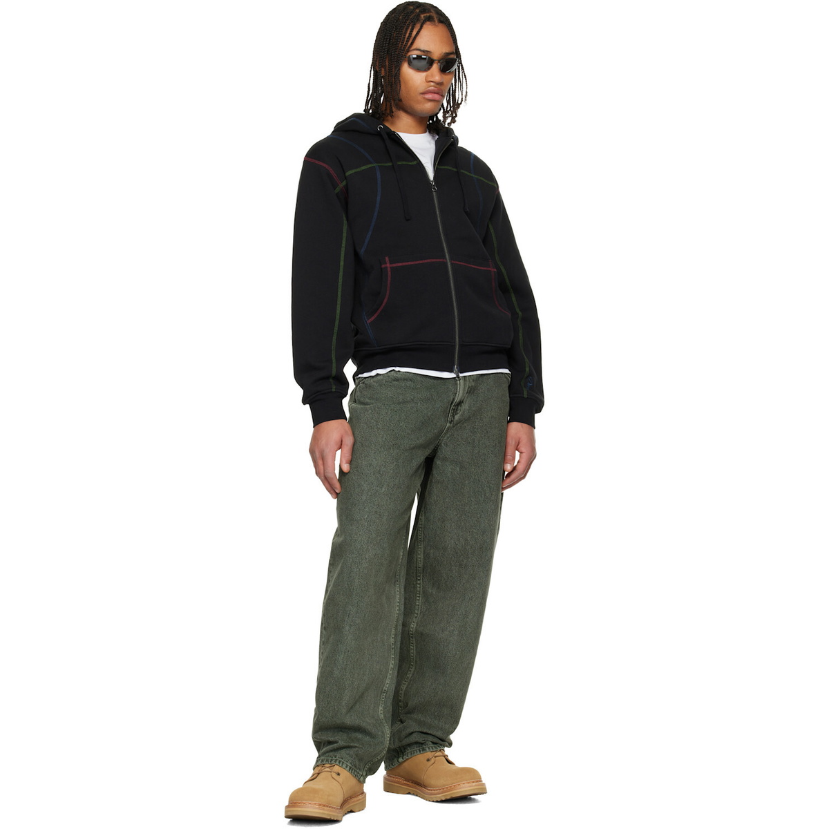 Dime Black Court Zip Hoodie