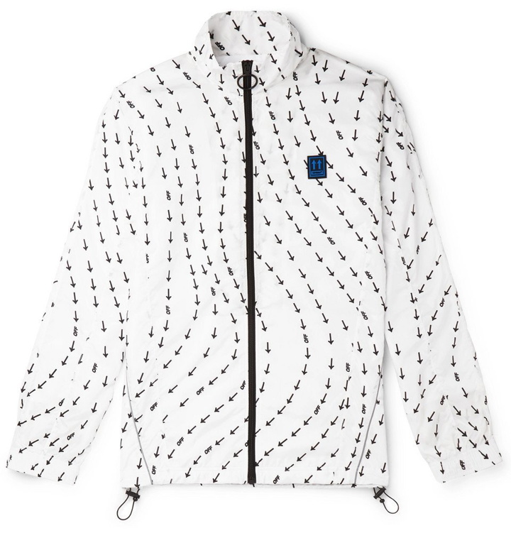 Photo: Off-White - Logo-Print Shell Track Jacket - White