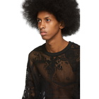 Dolce and Gabbana Black Lace Embroidered T-Shirt