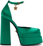Versace Green Medusa Aevitas Platform Heels