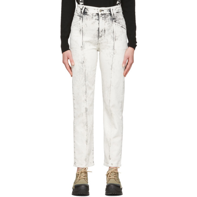 Photo: Stella McCartney White Acid Wash Galaxy Seam Front Jeans