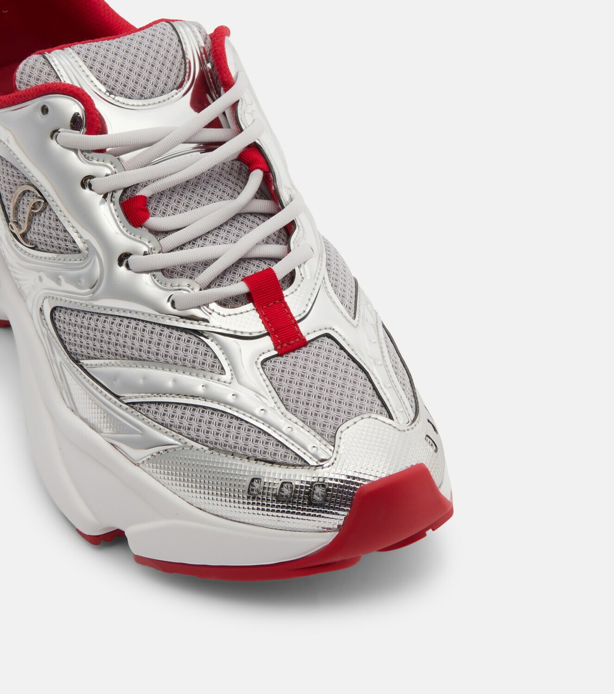 Christian Louboutin So Flo leather-trimmed sneakers