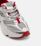 Christian Louboutin So Flo leather-trimmed sneakers