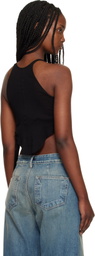 Rick Owens DRKSHDW Black Temple Basic Cropped Tank Top