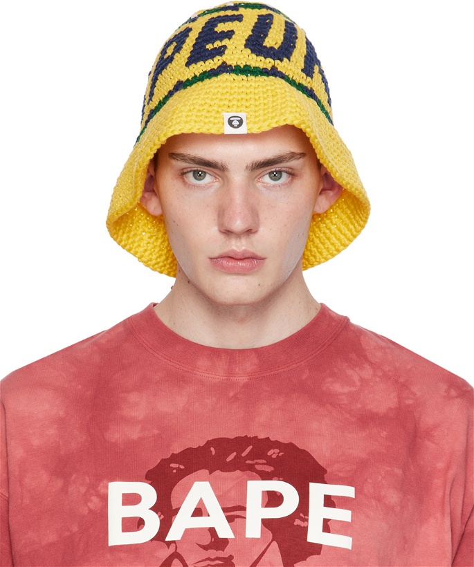 Photo: AAPE by A Bathing Ape Yellow Acrylic Bucket Hat