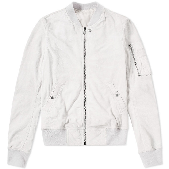 Photo: Rick Owens Distressed Suede Bomber Jacket