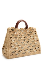 Rabanne 1969 Embellished Raffia Tote - Natural - One Size