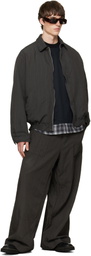 Comme des Garçons Homme Brown Herringbone Stripe Jacket