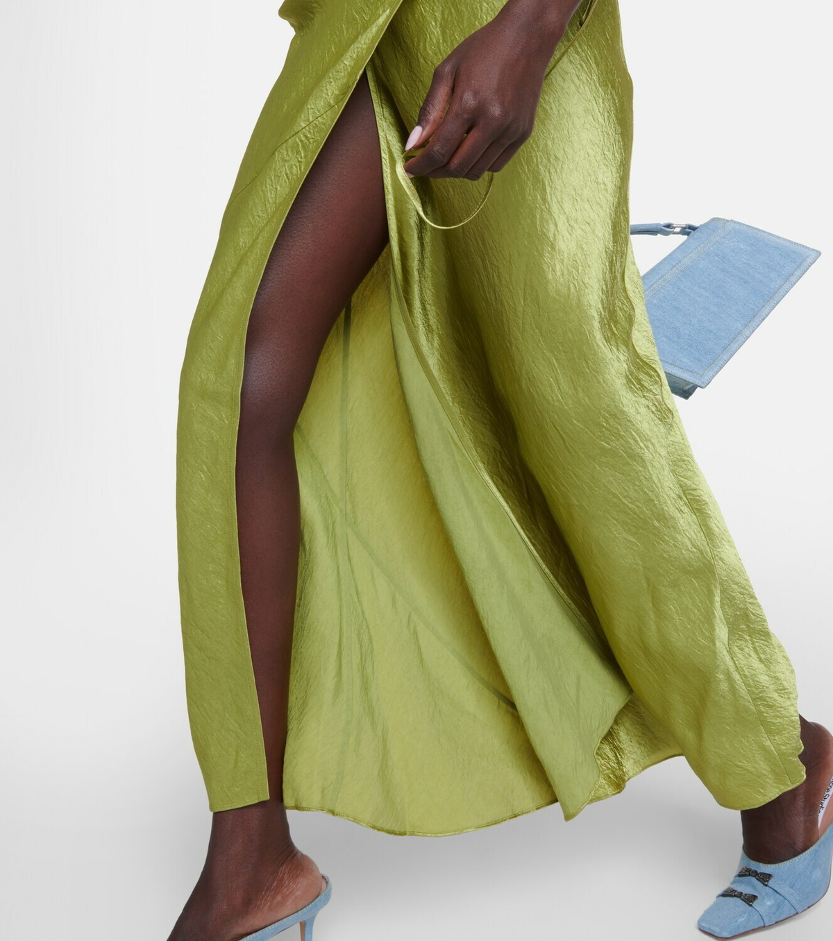 acne satin wrap dress Acne Studios Short Sleeved Wrap Dress