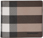 Burberry Brown & Black Check International Bifold Wallet