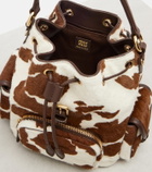 Miu Miu Cow-print calf hair backpack