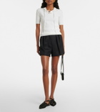 Max Mara Ribbed-knit lace-up top