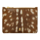 Burberry Brown and White Small Deer Pouch