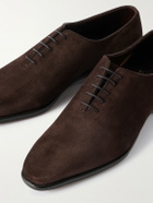 George Cleverley - Merlin Whole-Cut Suede Oxford Shoes - Brown