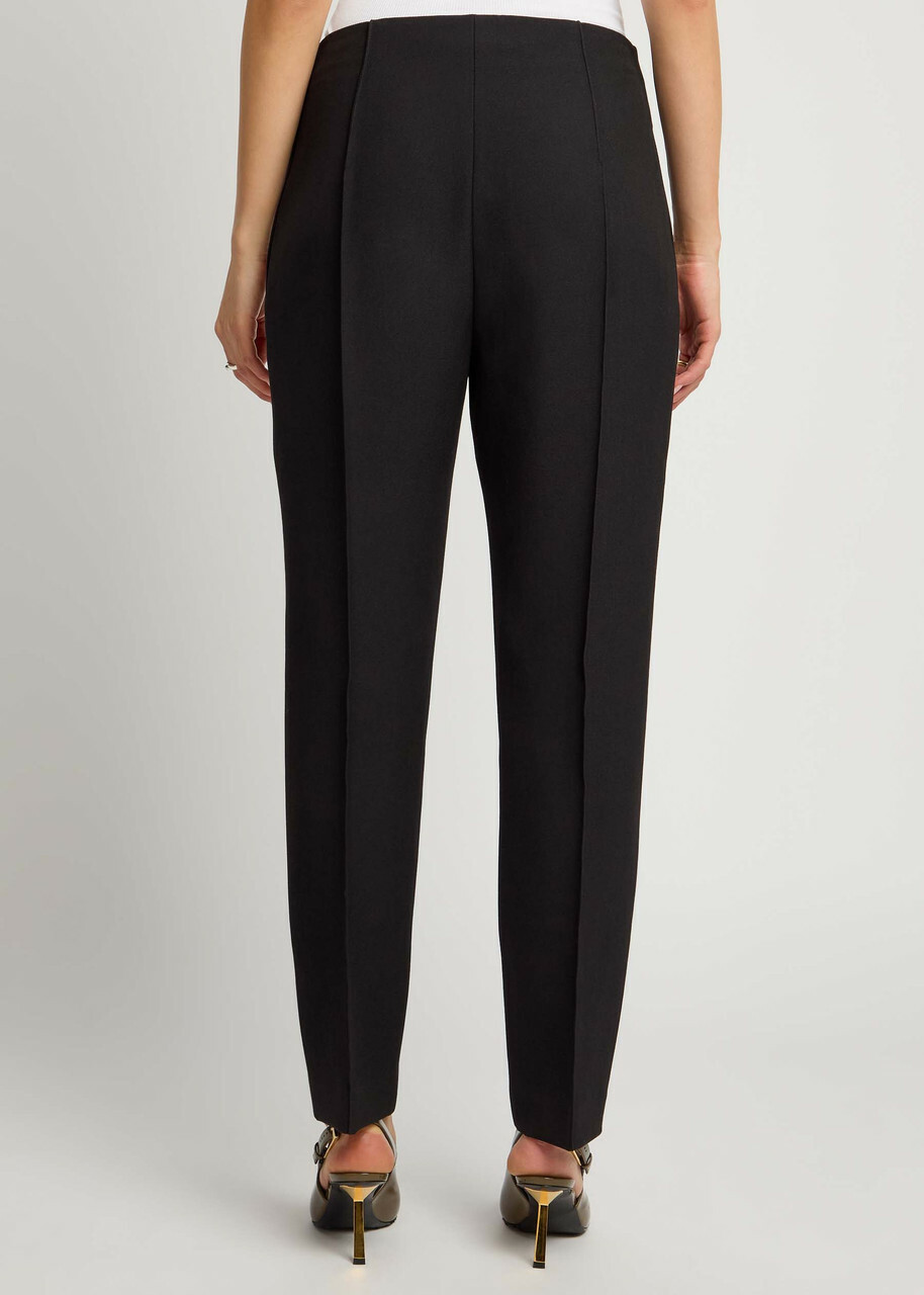 Roland Mouret Pintuck Crepe Trousers Black