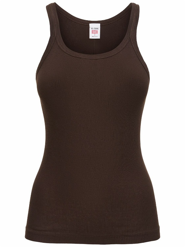 Photo: RE/DONE - Ribbed Cotton Tank Top