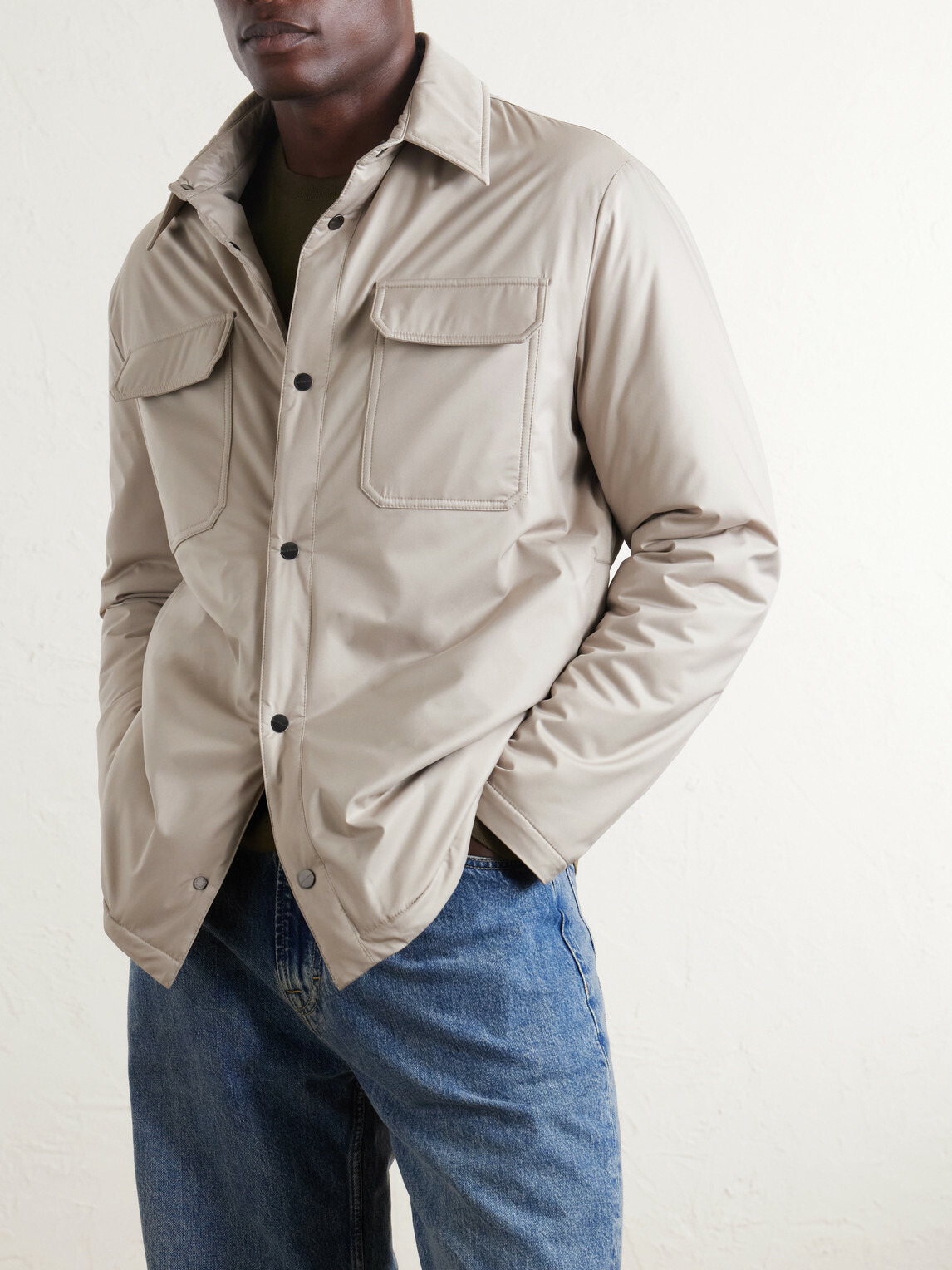 Kiton - Padded Shell Overshirt - Neutrals
