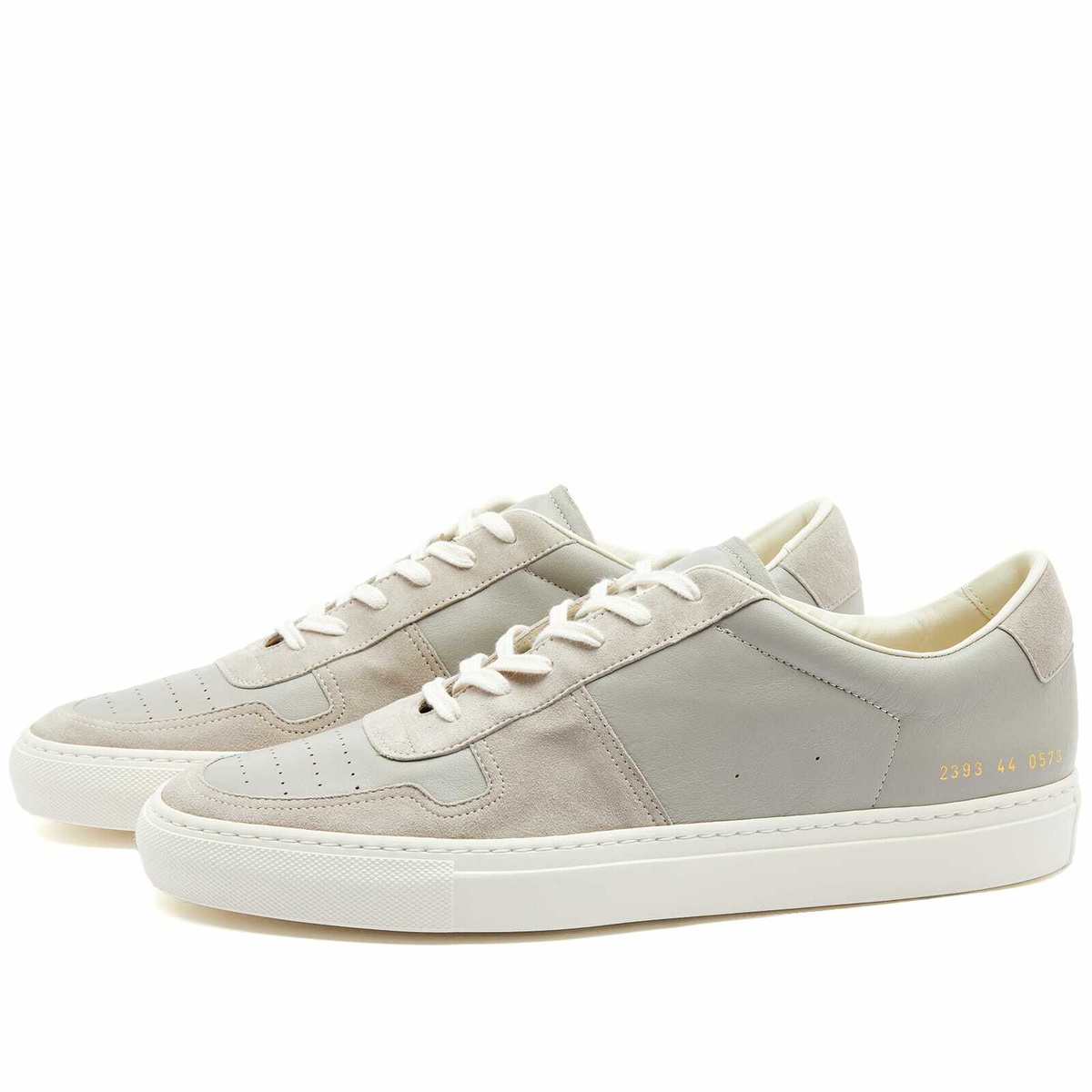 Common Projects Men's B-Ball Duo Low Sneakers in Light Grey