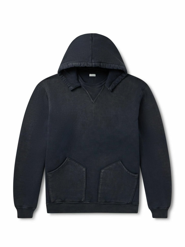 Photo: A.PRESSE - Vintage Cotton-Jersey Hoodie - Black