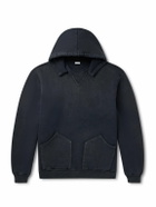 A.PRESSE - Vintage Cotton-Jersey Hoodie - Black