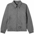 Alpha Industries Men's Wool Harrington Flight Jacket in Dark Charcoal Heather
