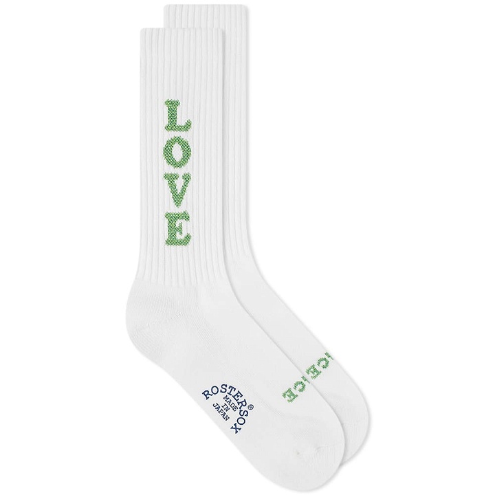 Photo: Rostersox Love Sock in White/Green