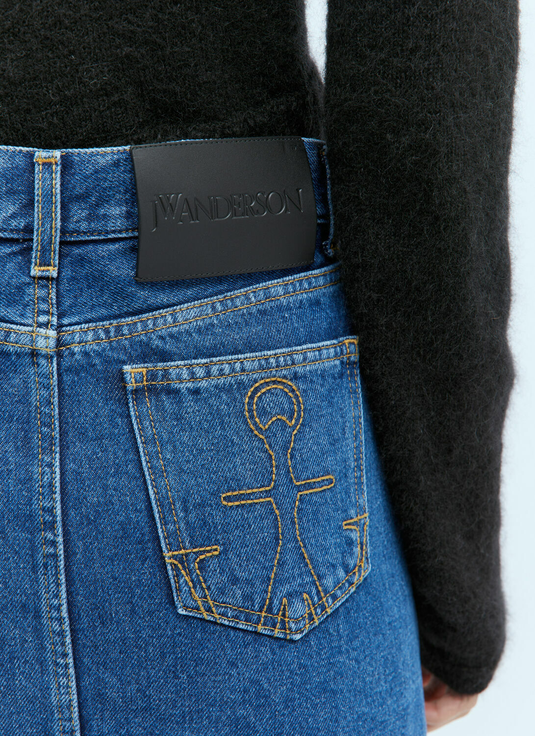 JW Anderson Lasercut Denim Midi Skirt