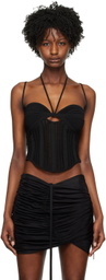 ANDREĀDAMO Black Cutout Tank Top