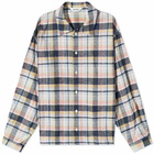 DIGAWEL Men's Check Overshirt in Pink/Light Blue