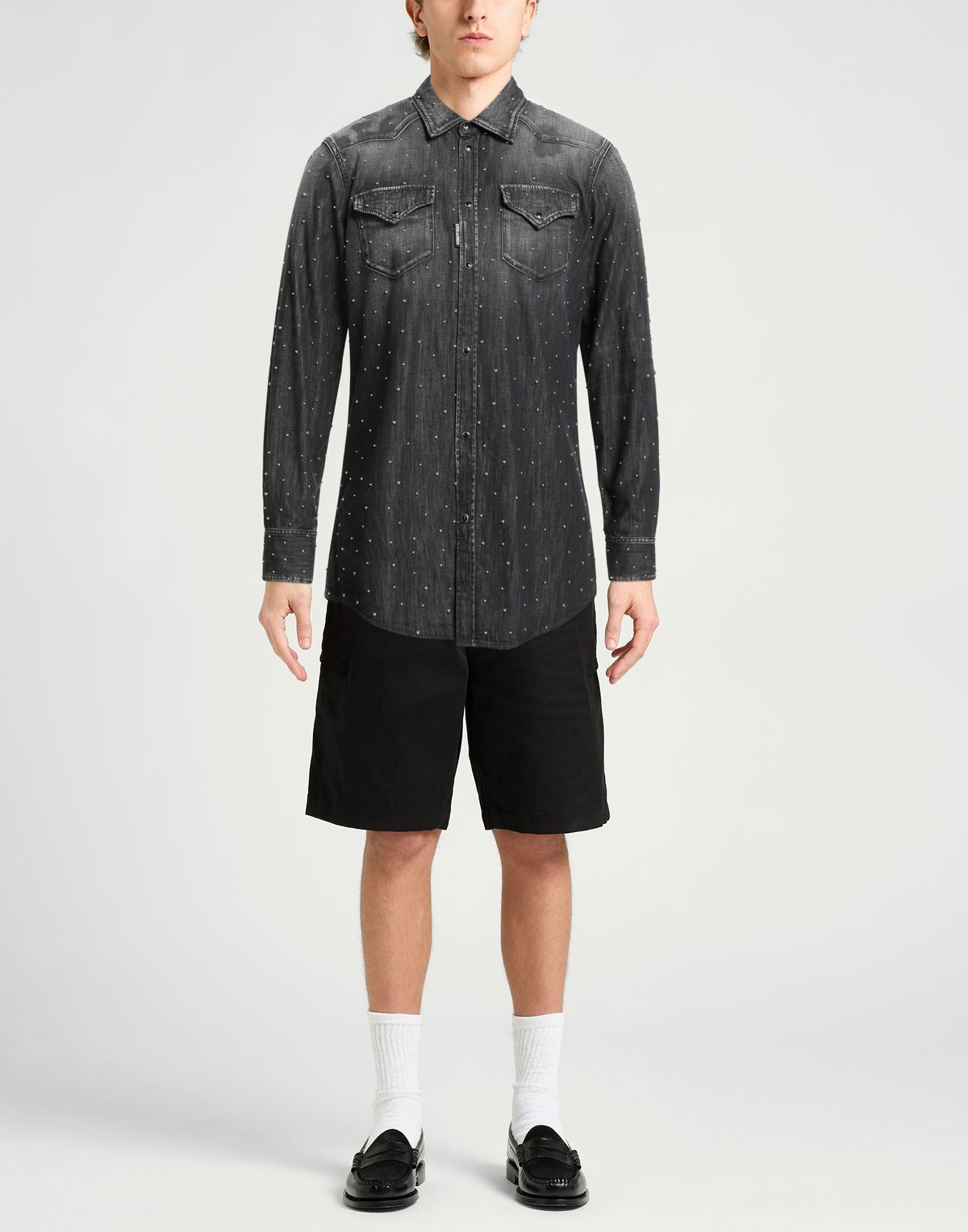 Dsquared2 Mens Denim shirt in Black