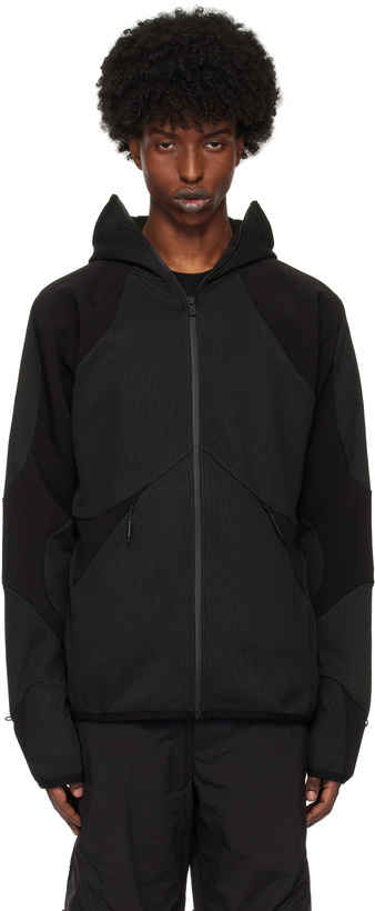 Photo: HELIOT EMIL Black Canopy Tech Hoodie