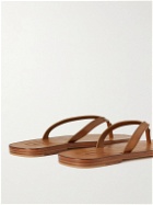 Brioni - Leather Flip Flops - Brown